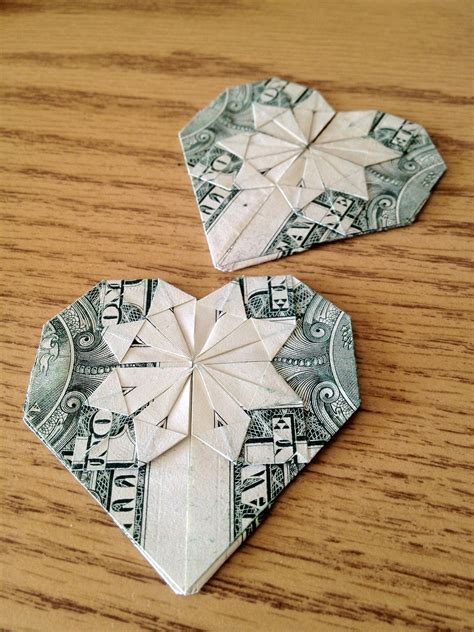 easy dollar bill origami heart|simple dollar bill heart ideas.